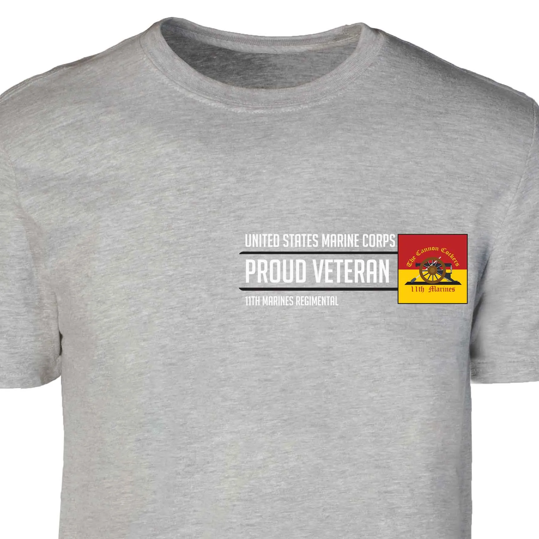 11th Marines Regimental Proud Veteran Patch Graphic T-shirt