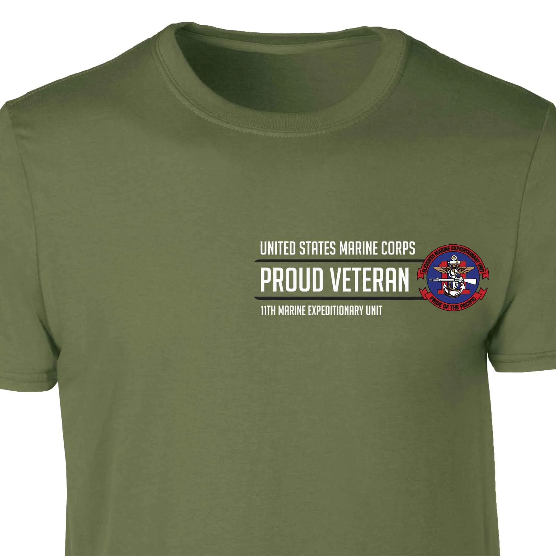 11th MEU Pride Of The Pacific Proud Veteran Patch Graphic T-shirt