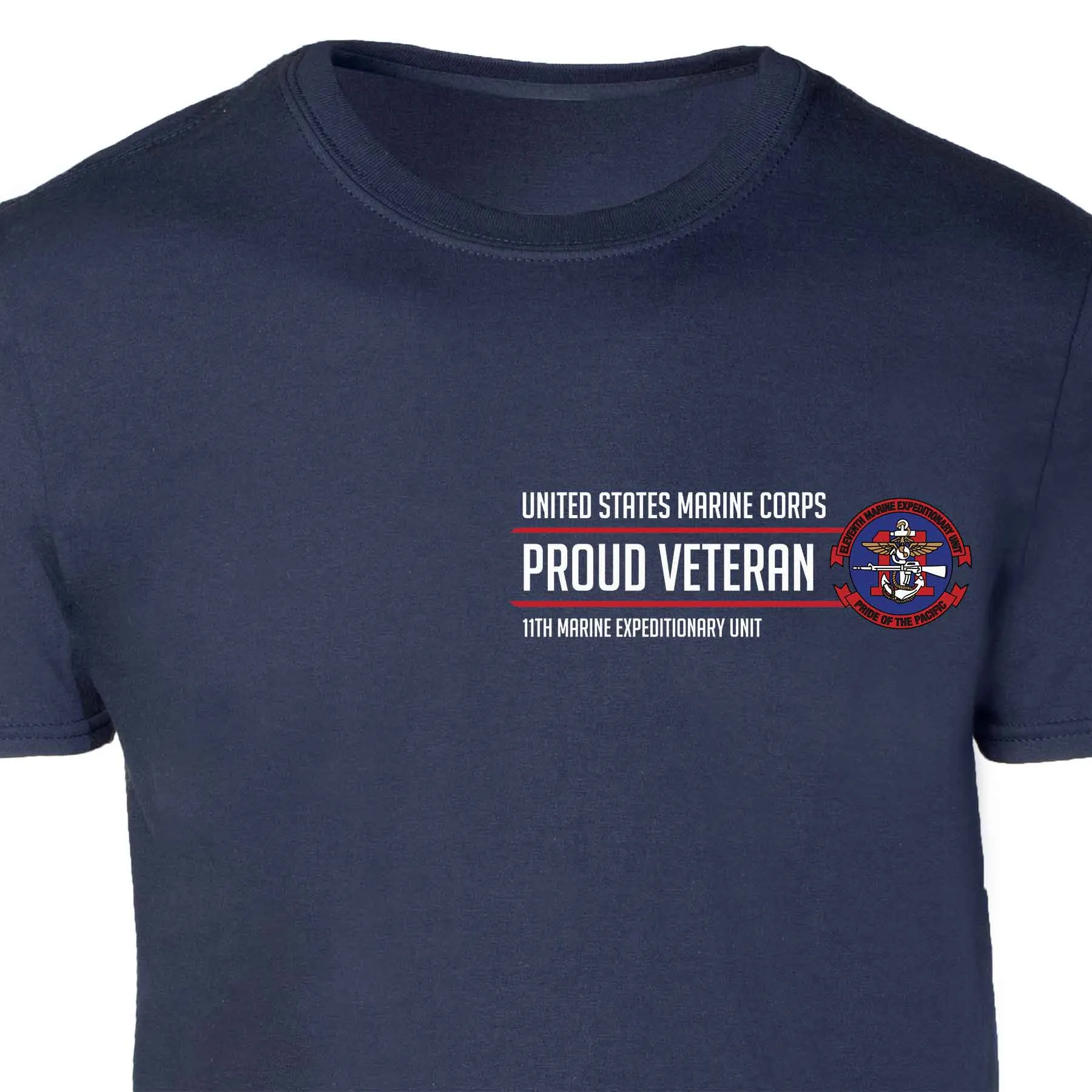 11th MEU Pride Of The Pacific Proud Veteran Patch Graphic T-shirt