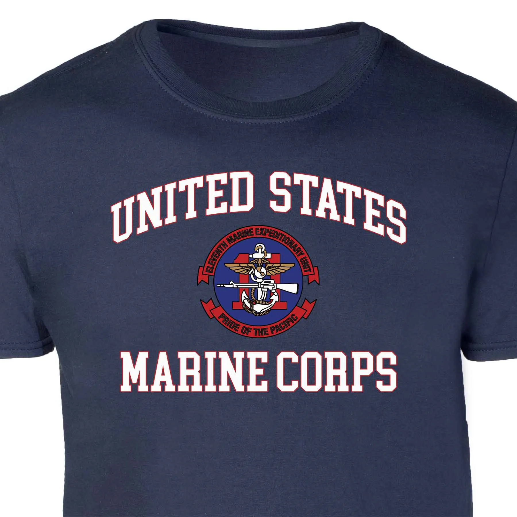 11th MEU Pride Of The Pacific USMC  Patch Graphic T-shirt