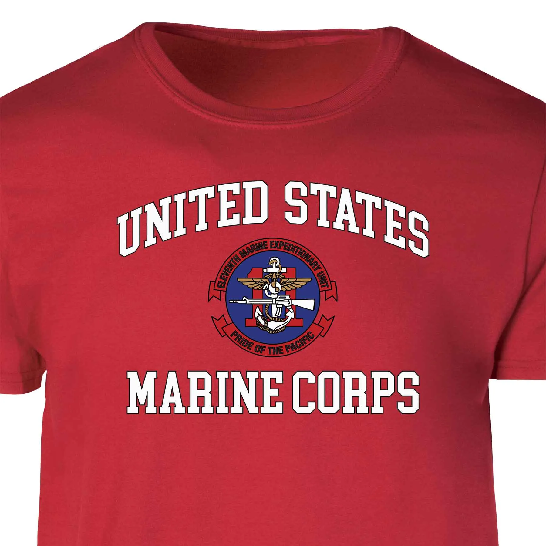 11th MEU Pride Of The Pacific USMC  Patch Graphic T-shirt