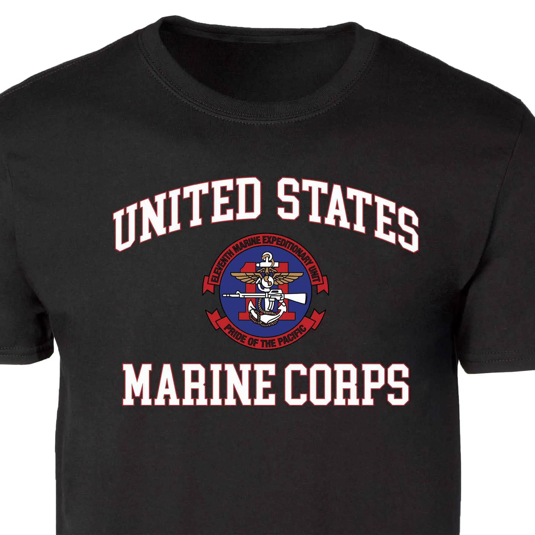 11th MEU Pride Of The Pacific USMC  Patch Graphic T-shirt