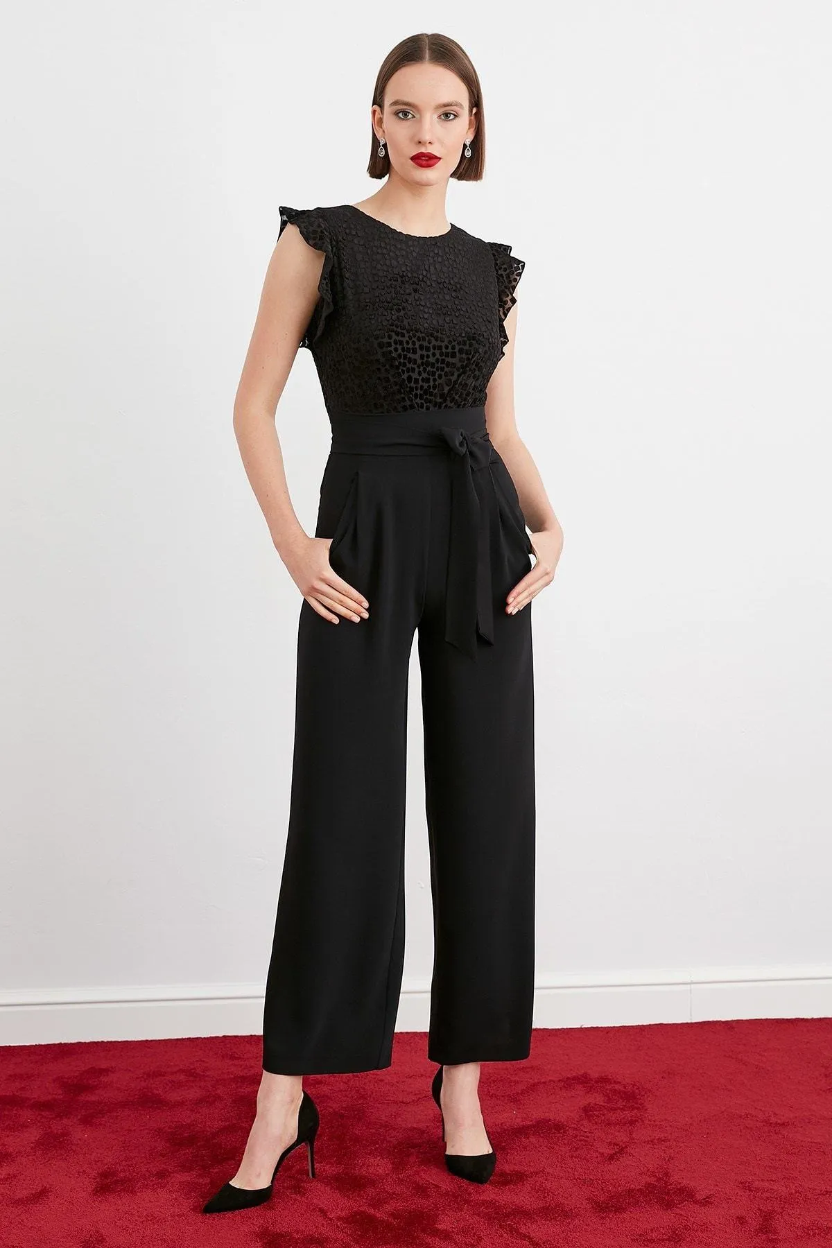 16151 Black High Waist Jumpsuit