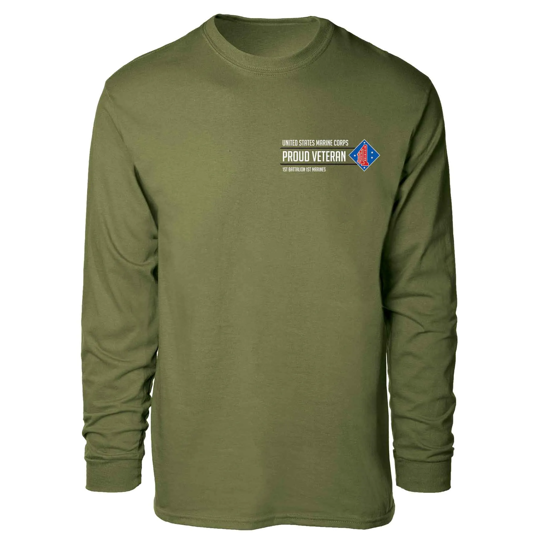 1st Battalion 1st Marines Proud Veteran Long Sleeve T-shirt