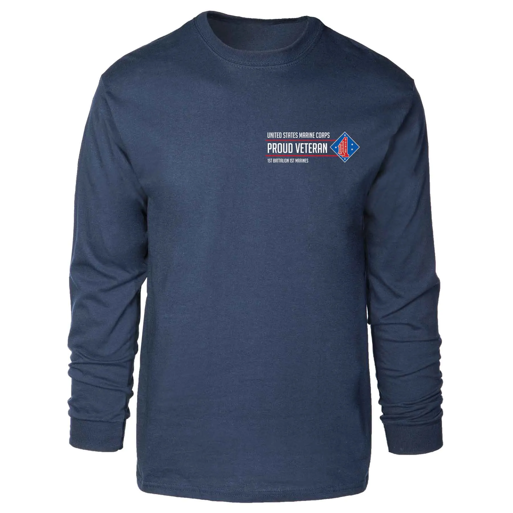 1st Battalion 1st Marines Proud Veteran Long Sleeve T-shirt