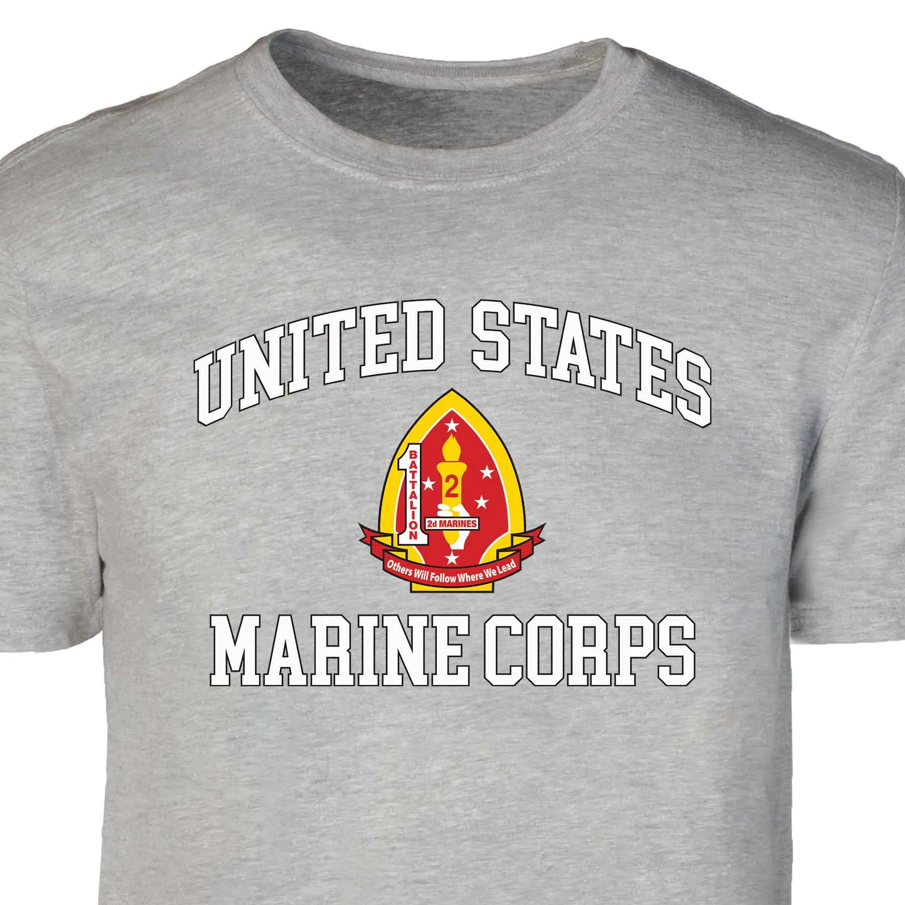 1st Battalion 2nd Marines USMC  Patch Graphic T-shirt