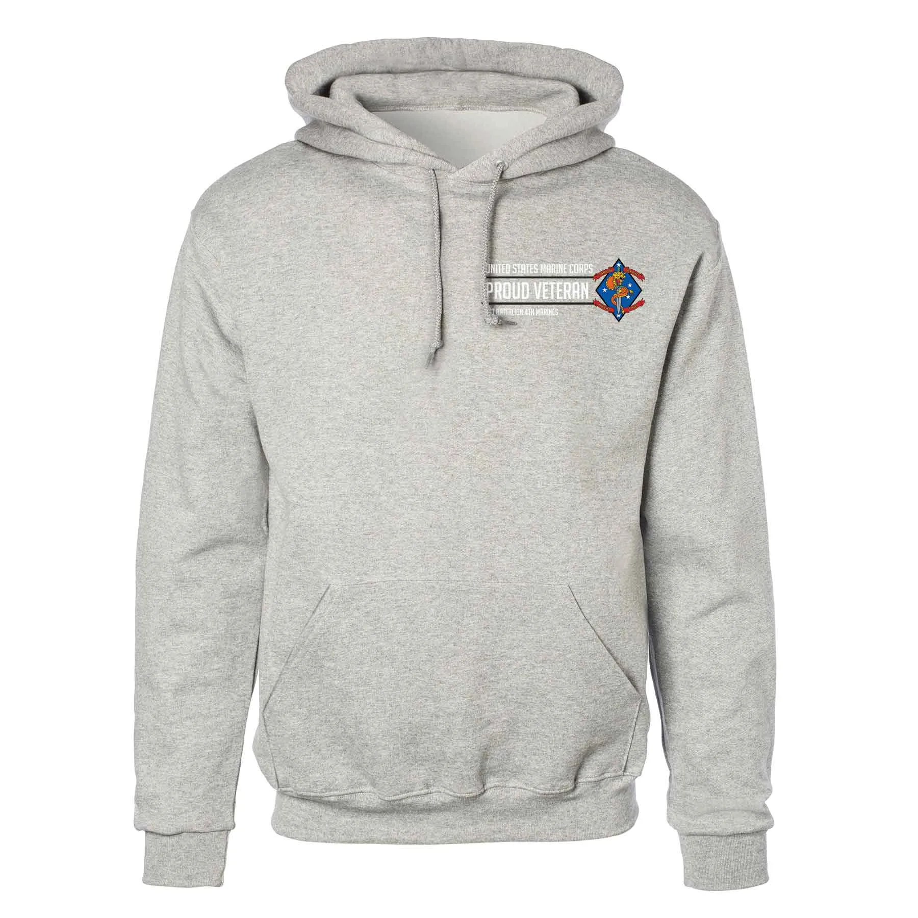 1st Battalion 4th Marines Proud Veteran Hoodie