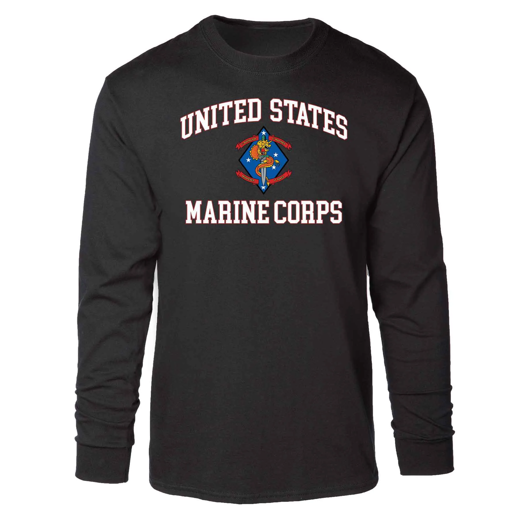 1st Battalion 4th Marines USMC Long Sleeve T-shirt