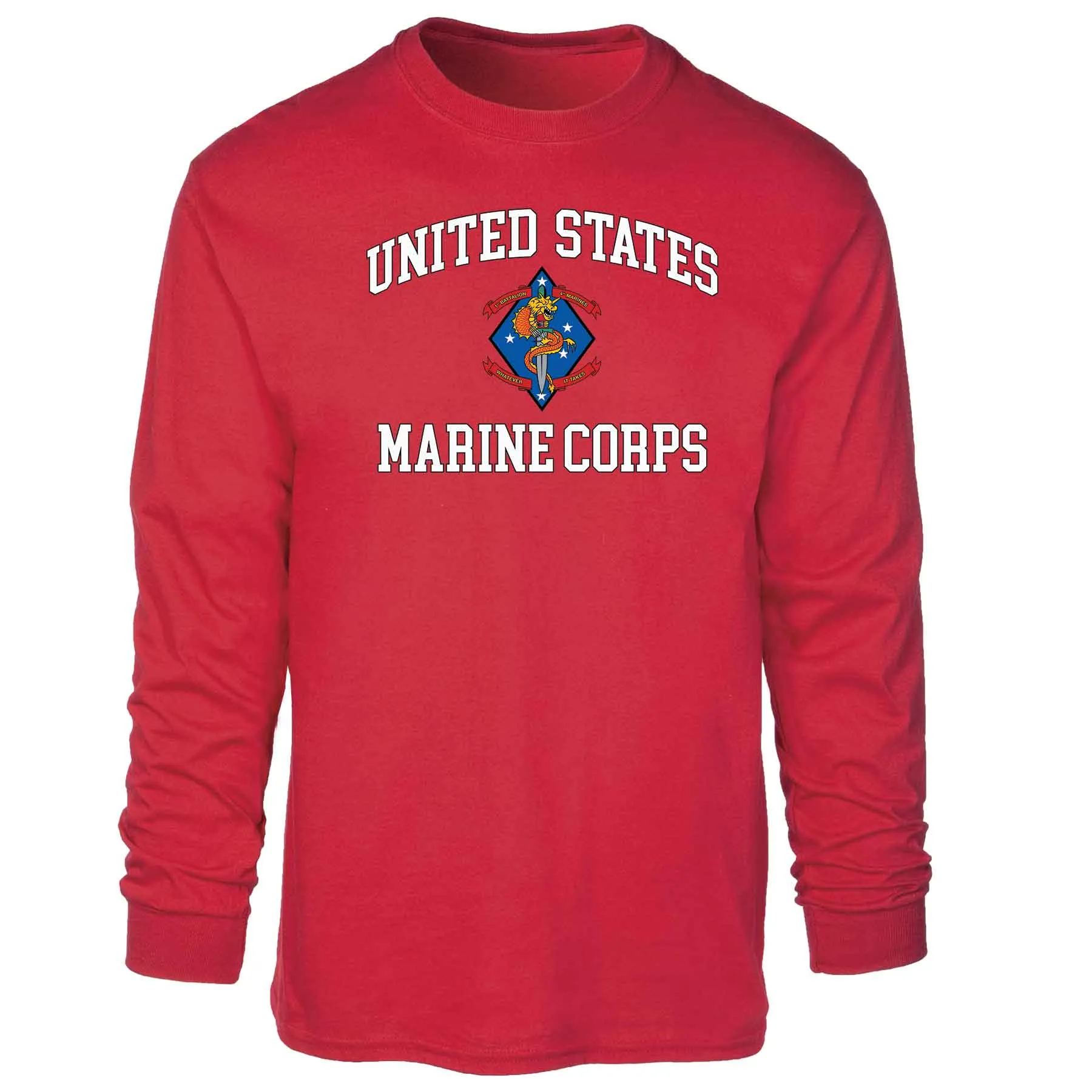 1st Battalion 4th Marines USMC Long Sleeve T-shirt