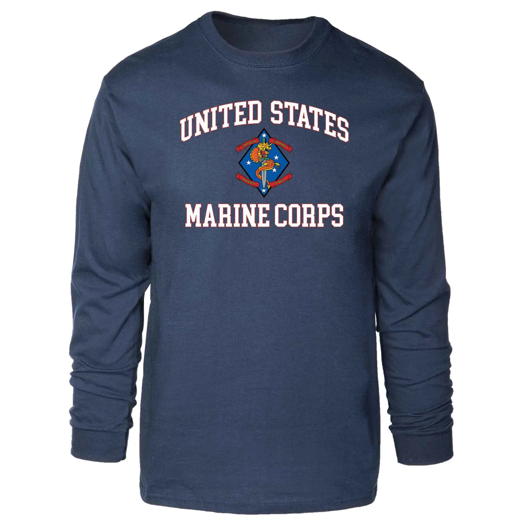 1st Battalion 4th Marines USMC Long Sleeve T-shirt