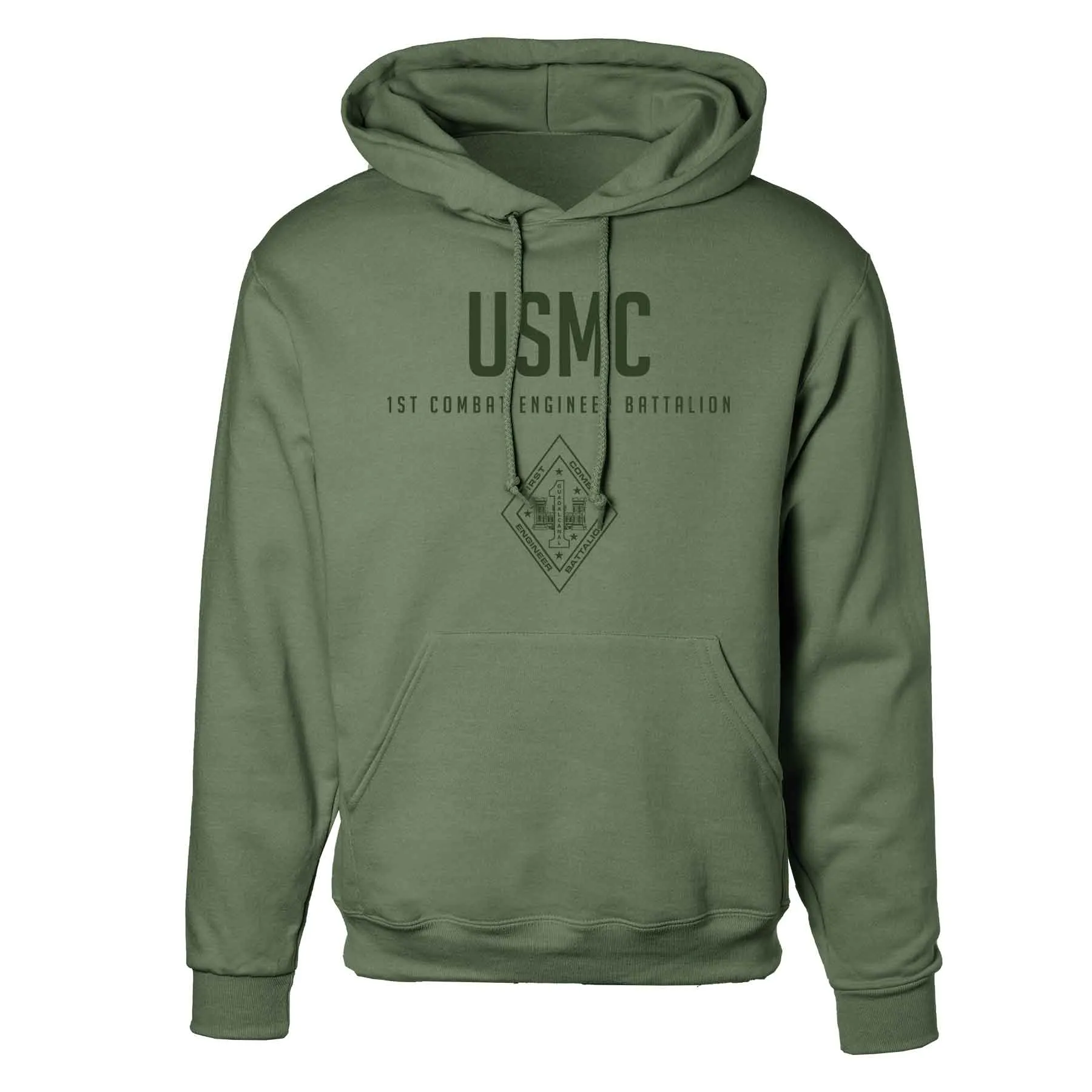 1st Combat Engineer Battalion Tonal Hoodie