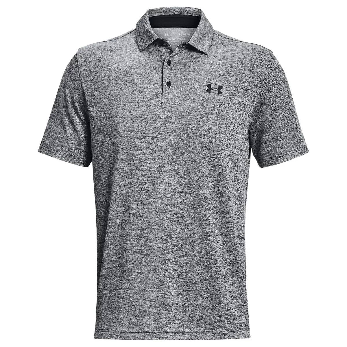 48-Hour Under Armour Men's Black/White Light Heather Playoff 3.0 Polo