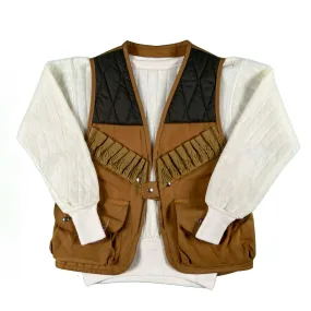 60s/70s Quilted Thermal Sweatshirt and Hunting Vest Combo- S