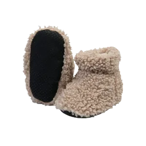 7AM ENFANT Baby Booties - Oatmeal Teddy