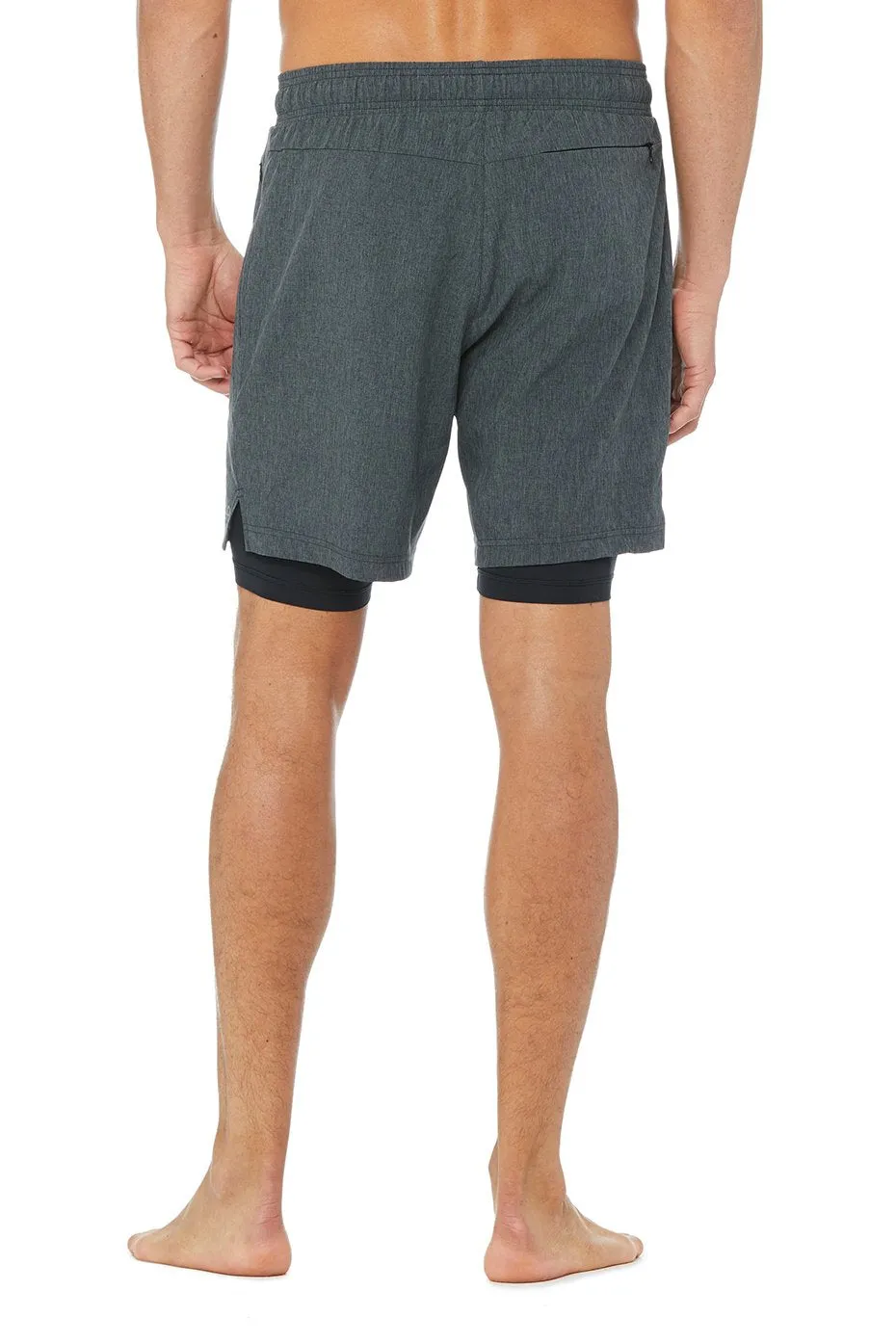 7" Unity 2-In-1 Short - Dark Grey Marl/Black