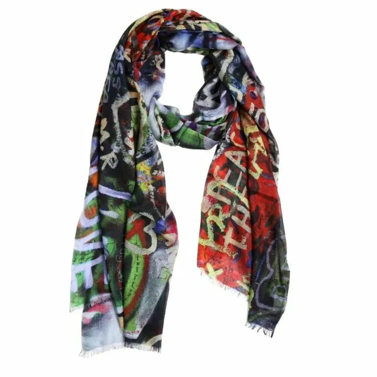 Abstract Graffiti Art Scarf - Modal/Silk