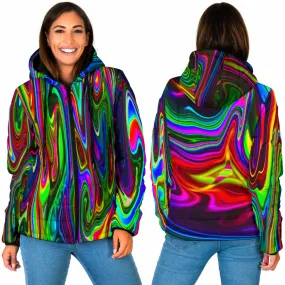 ACID DROP WOMENS HOODED WINTER JACKET | PSYCHEDELIC POUR HOUSE