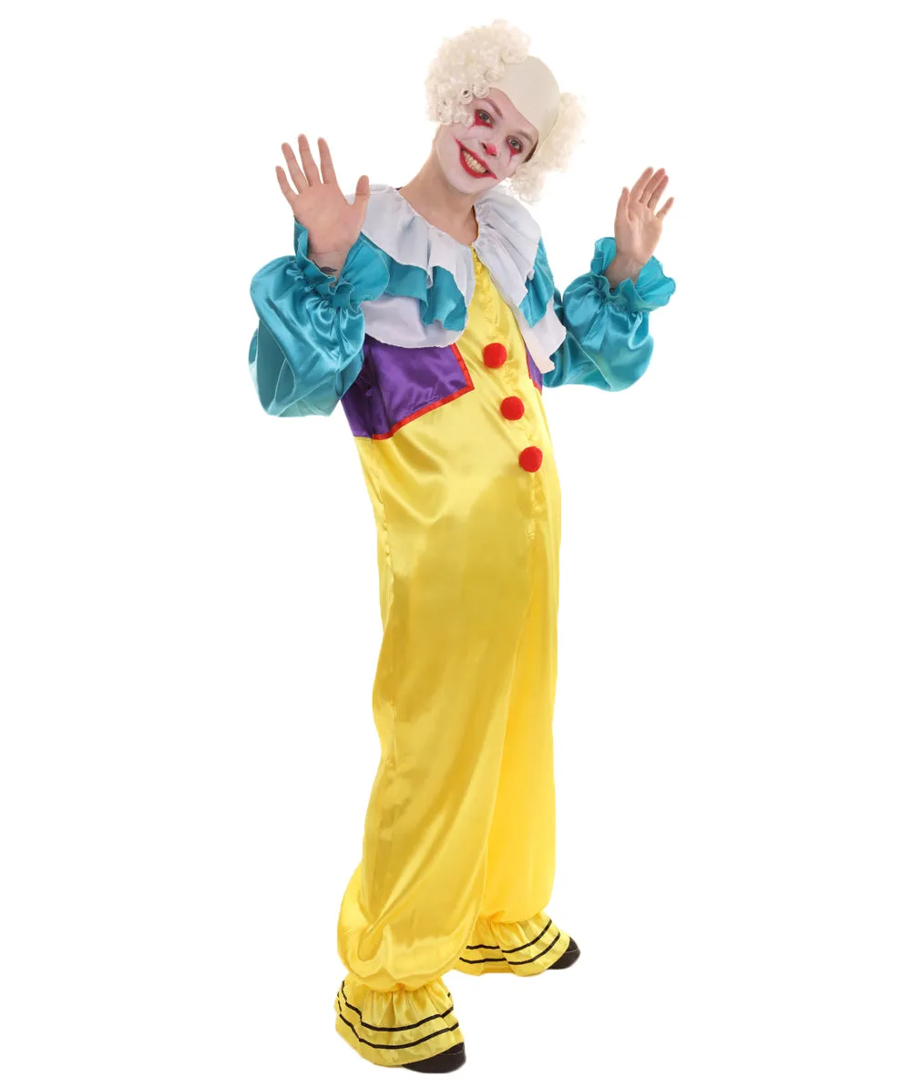 Adult Men's Scary Movie Clown Jumpsuit Costume , Yellow Cosplay  Costume