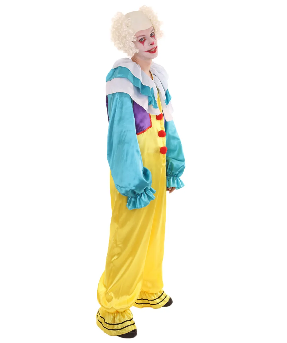 Adult Men's Scary Movie Clown Jumpsuit Costume , Yellow Cosplay  Costume