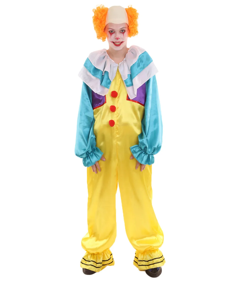 Adult Men's Scary Movie Clown Jumpsuit Costume , Yellow Cosplay  Costume