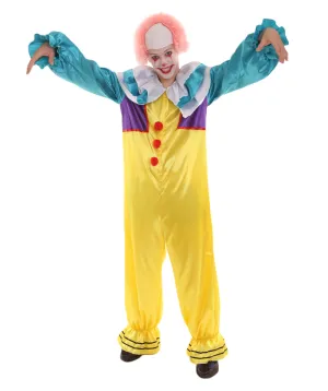 Adult Men's Scary Movie Clown Jumpsuit Costume , Yellow Cosplay  Costume