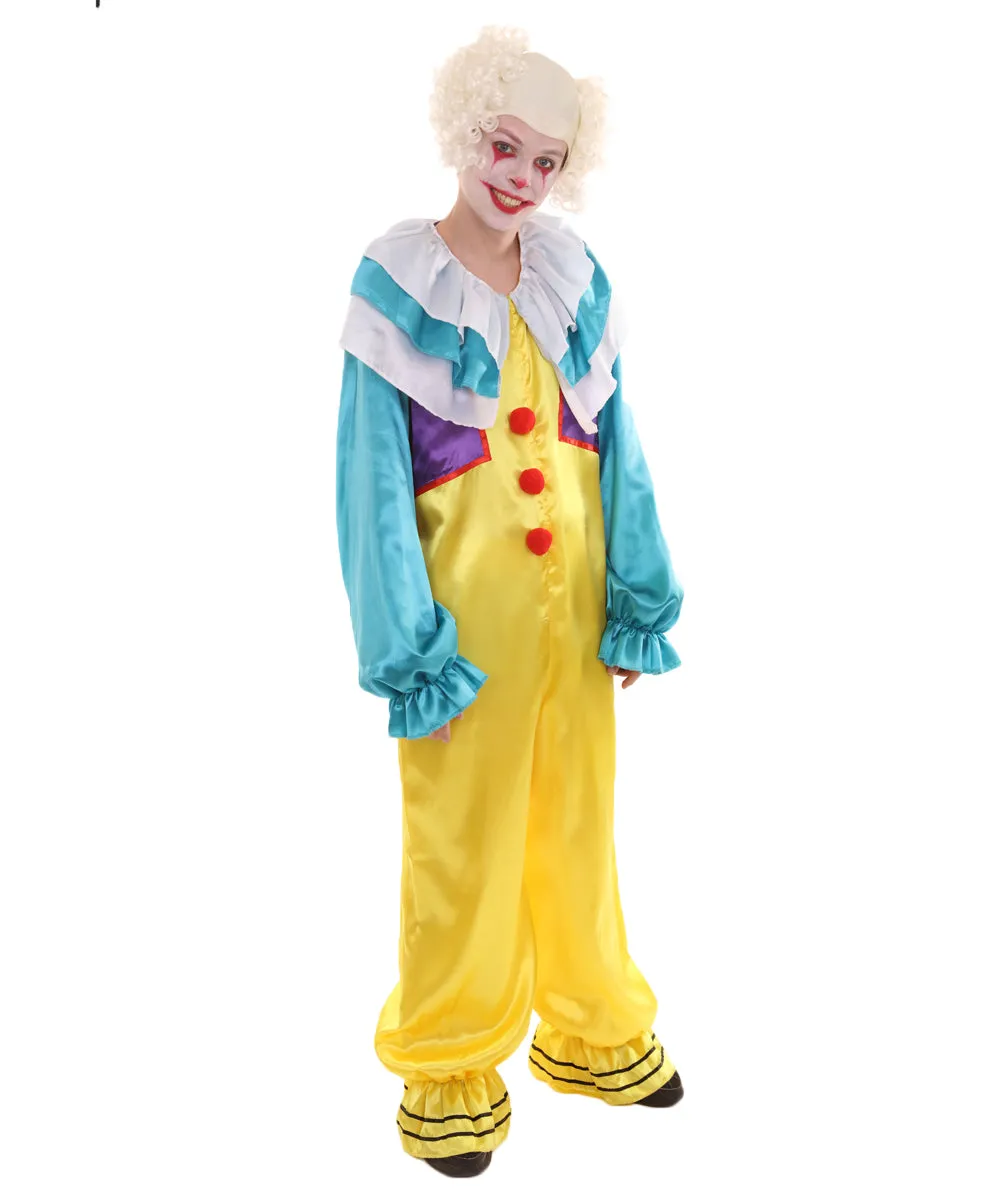 Adult Men's Scary Movie Clown Jumpsuit Costume , Yellow Cosplay  Costume