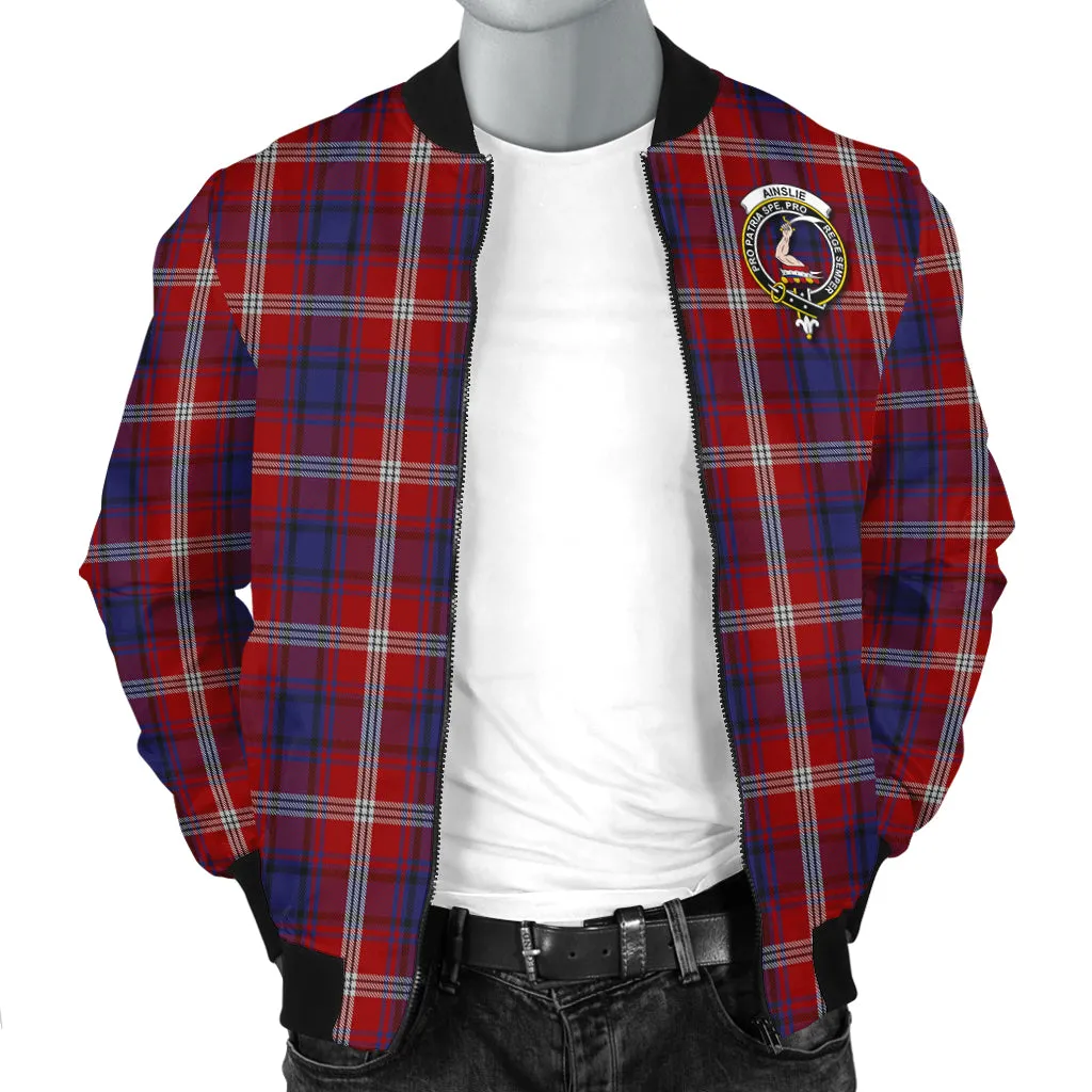 Ainslie Tartan Bomber Jacket with Family Crest