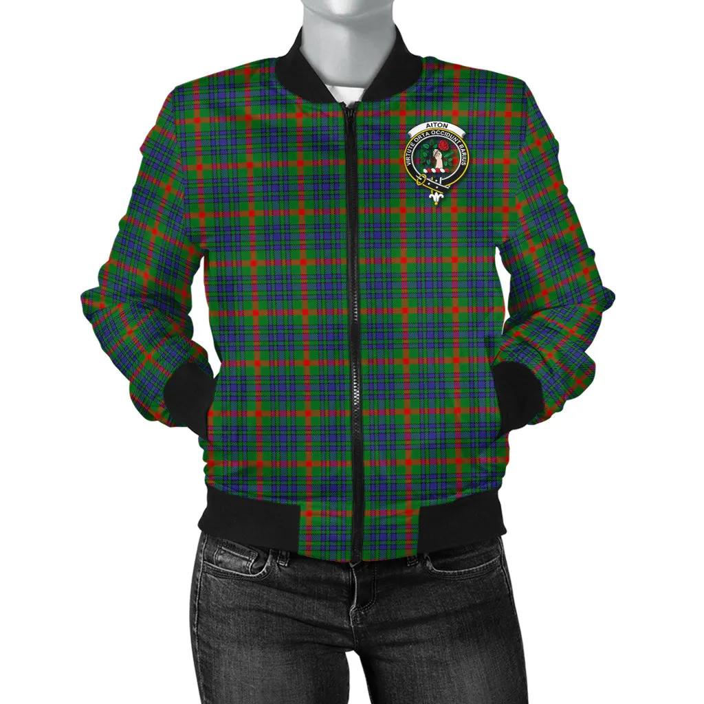 Aiton Tartan Bomber Jacket with Family Crest