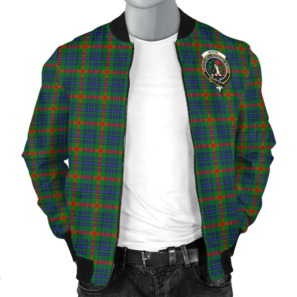 Aiton Tartan Bomber Jacket with Family Crest