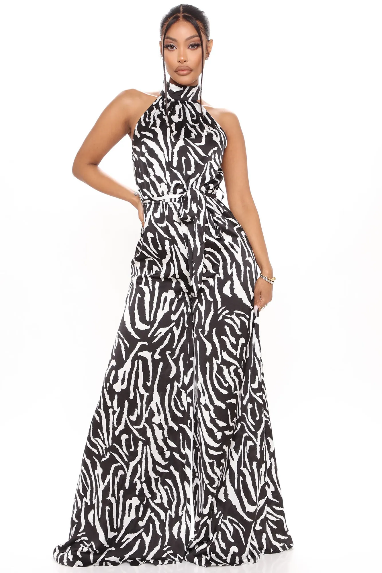 All You Ever Wanted Printed Jumpsuit - Black