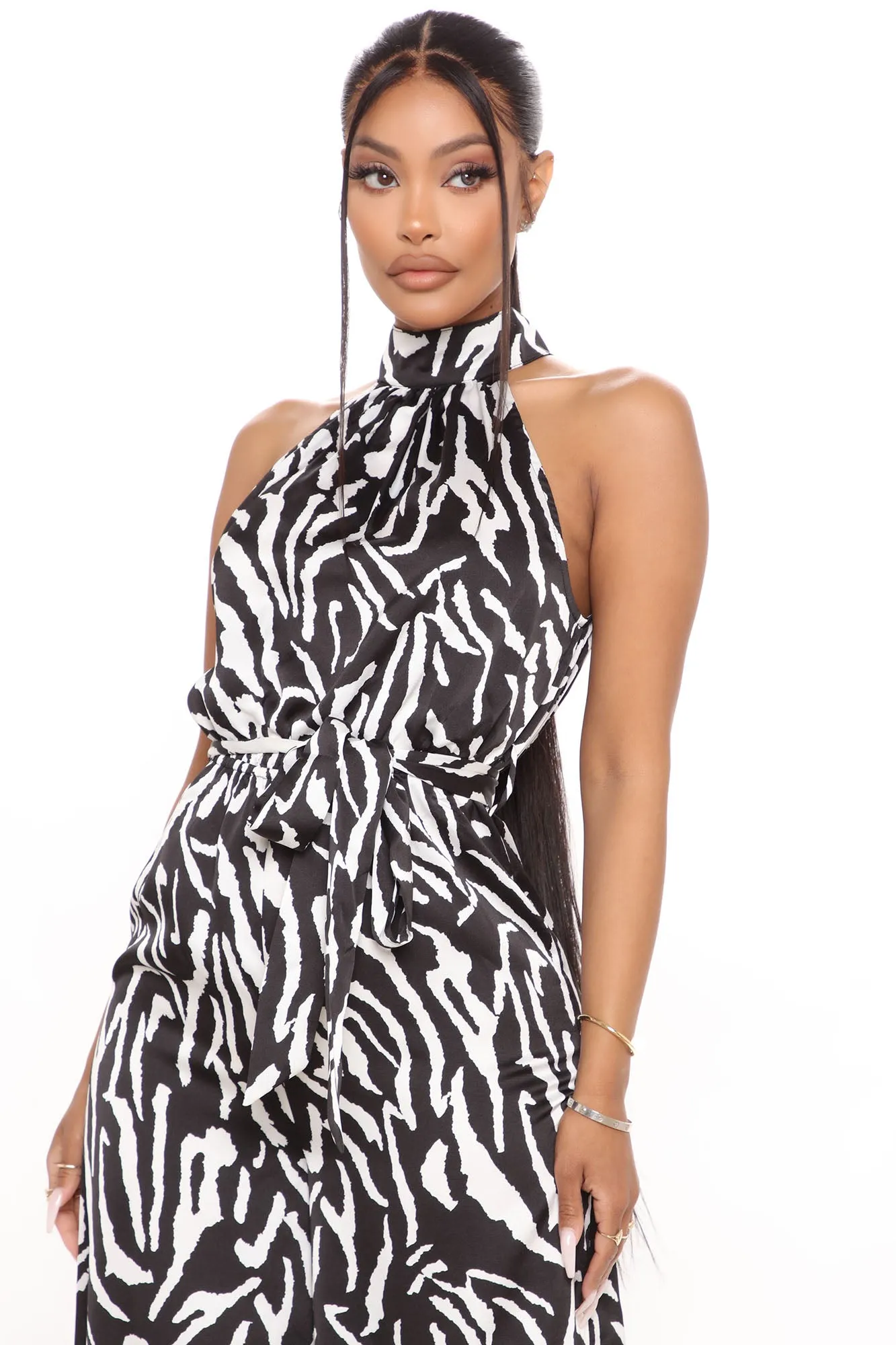 All You Ever Wanted Printed Jumpsuit - Black