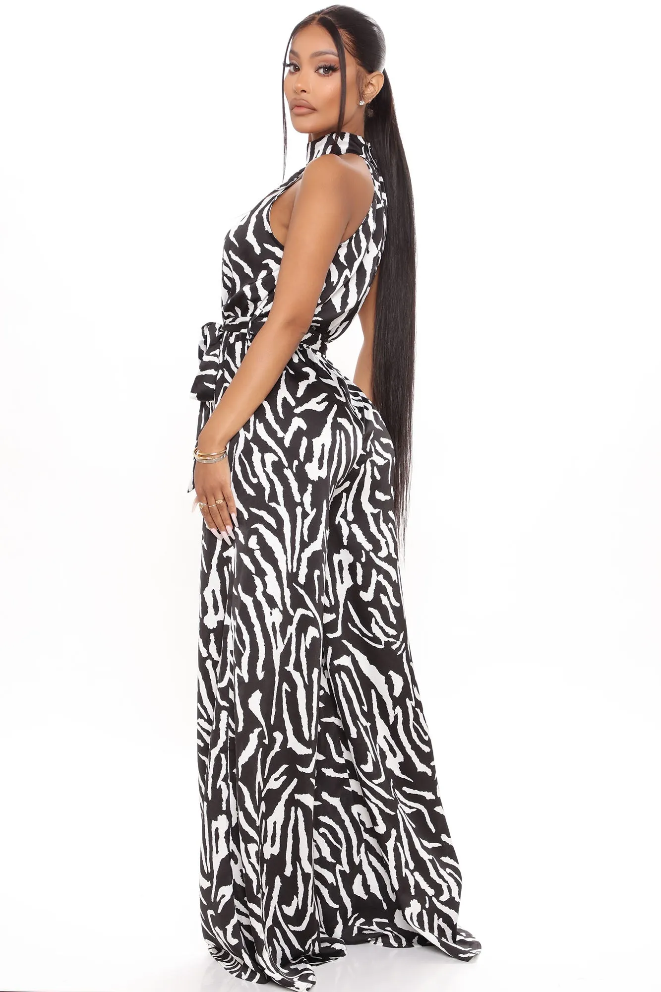 All You Ever Wanted Printed Jumpsuit - Black