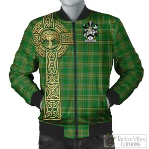 Anderson Irish Clan Tartan Bomber Jacket with Coat of Arms Celtic Tree of Life Style