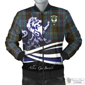 Anderson Tartan Bomber Jacket with Alba Gu Brath Regal Lion Emblem