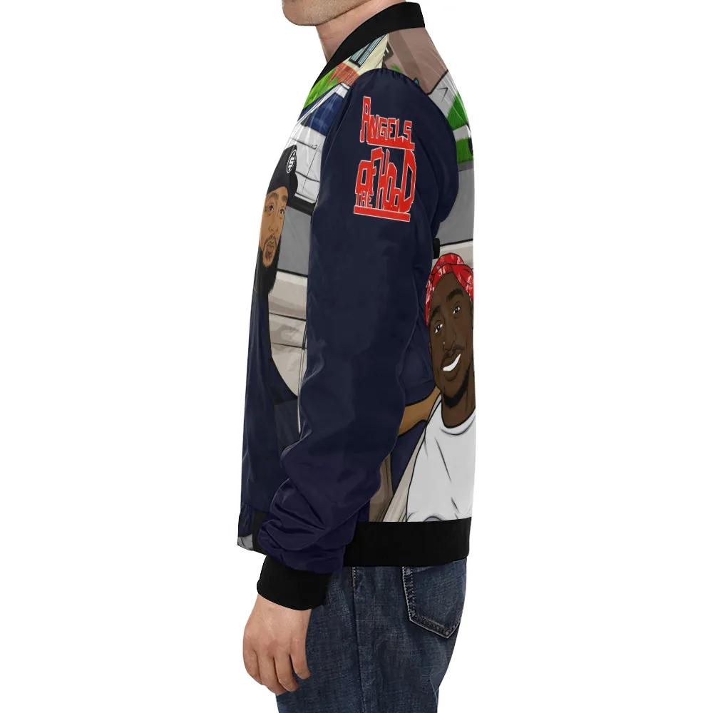 ANGEL OF THE HOOD All Over Print Bomber Jacket for Men