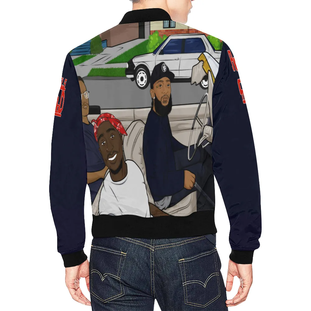 ANGEL OF THE HOOD All Over Print Bomber Jacket for Men