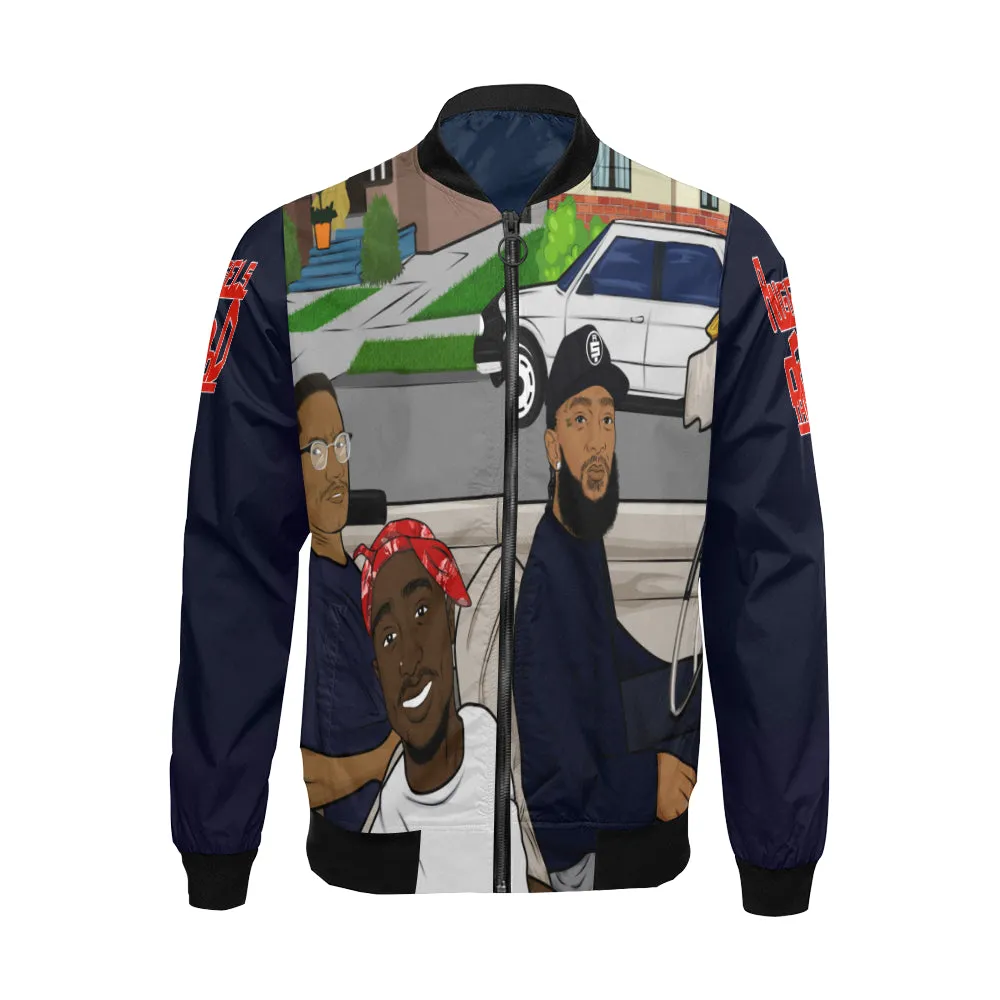 ANGEL OF THE HOOD All Over Print Bomber Jacket for Men