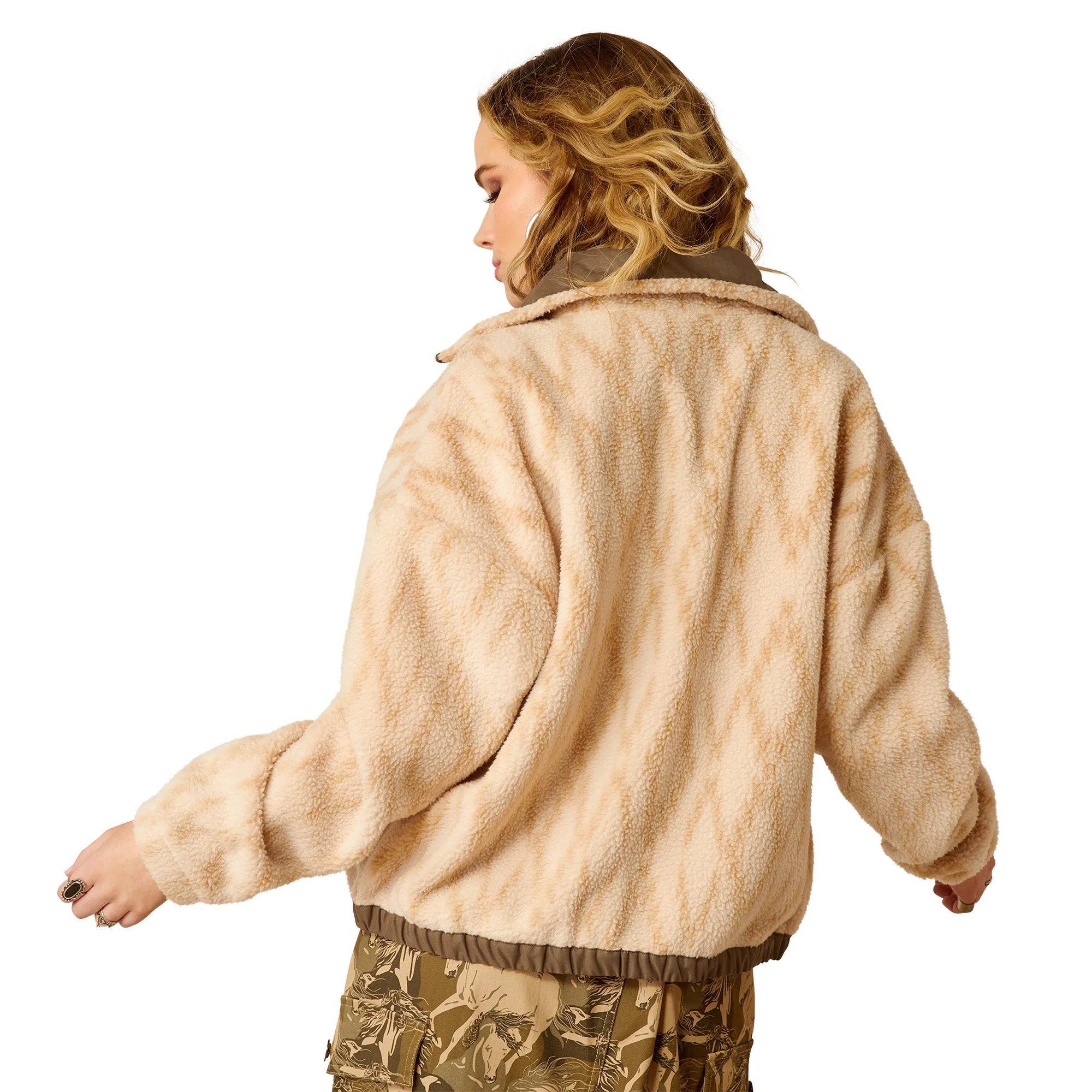 Ariat Ladies Sherpa Blocked Tonal Sand Print Jacket 10052440