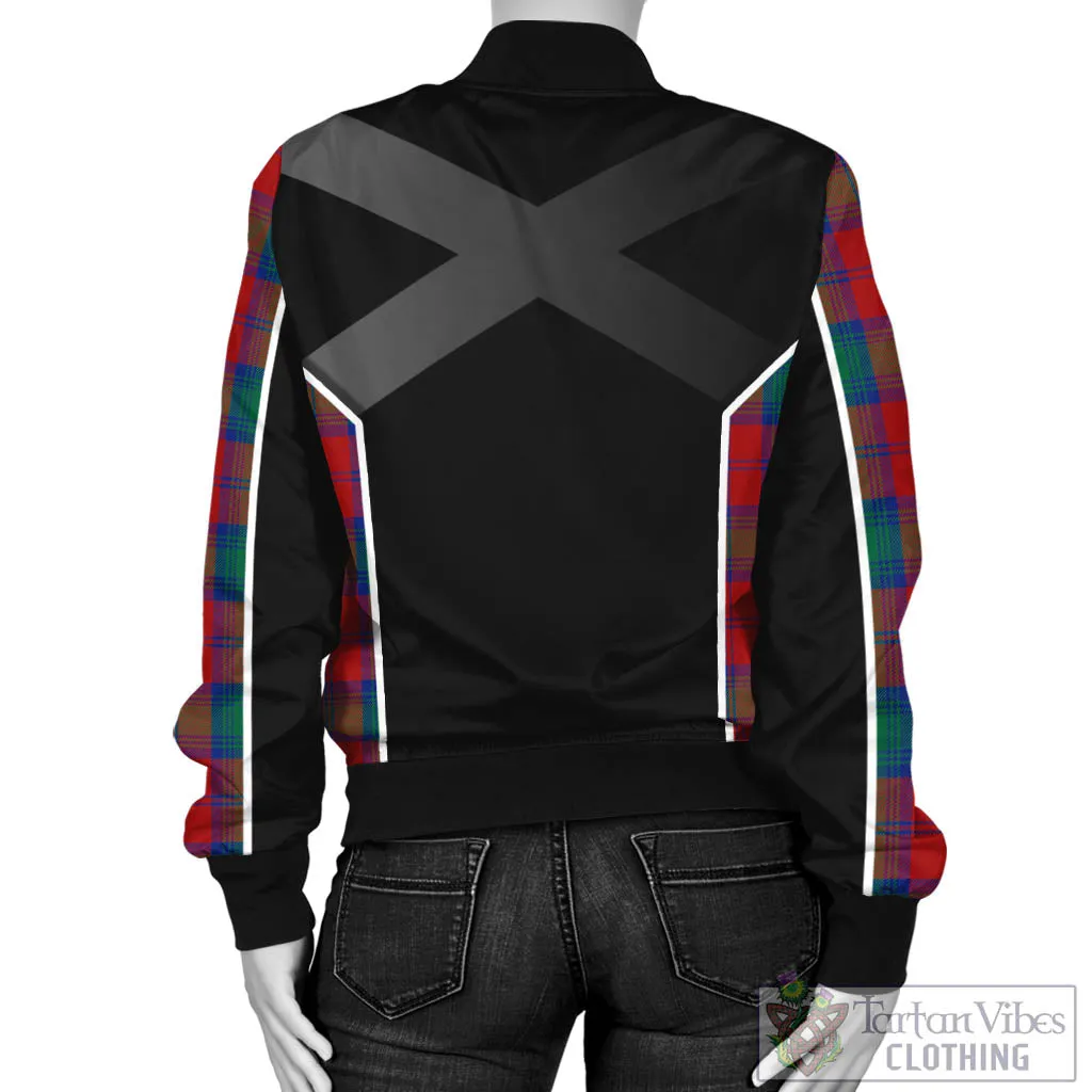 Auchinleck (Affleck) Tartan Bomber Jacket with Family Crest and Scottish Thistle Vibes Sport Style