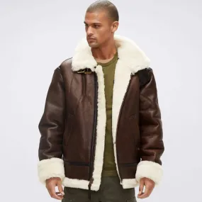 B3 SHERPA LEATHER BOMBER JACKET