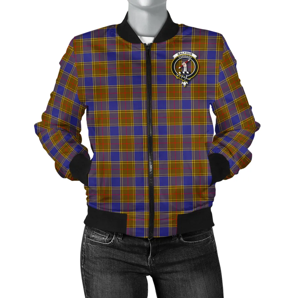 Balfour Tartan Bomber Jacket with Family Crest