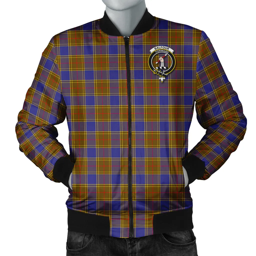 Balfour Tartan Bomber Jacket with Family Crest