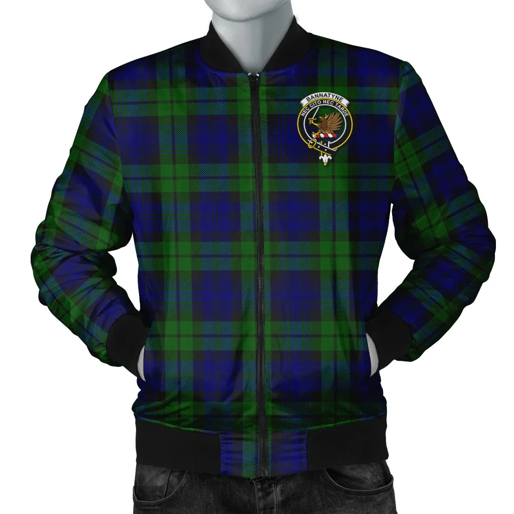 Bannatyne Tartan Bomber Jacket with Family Crest