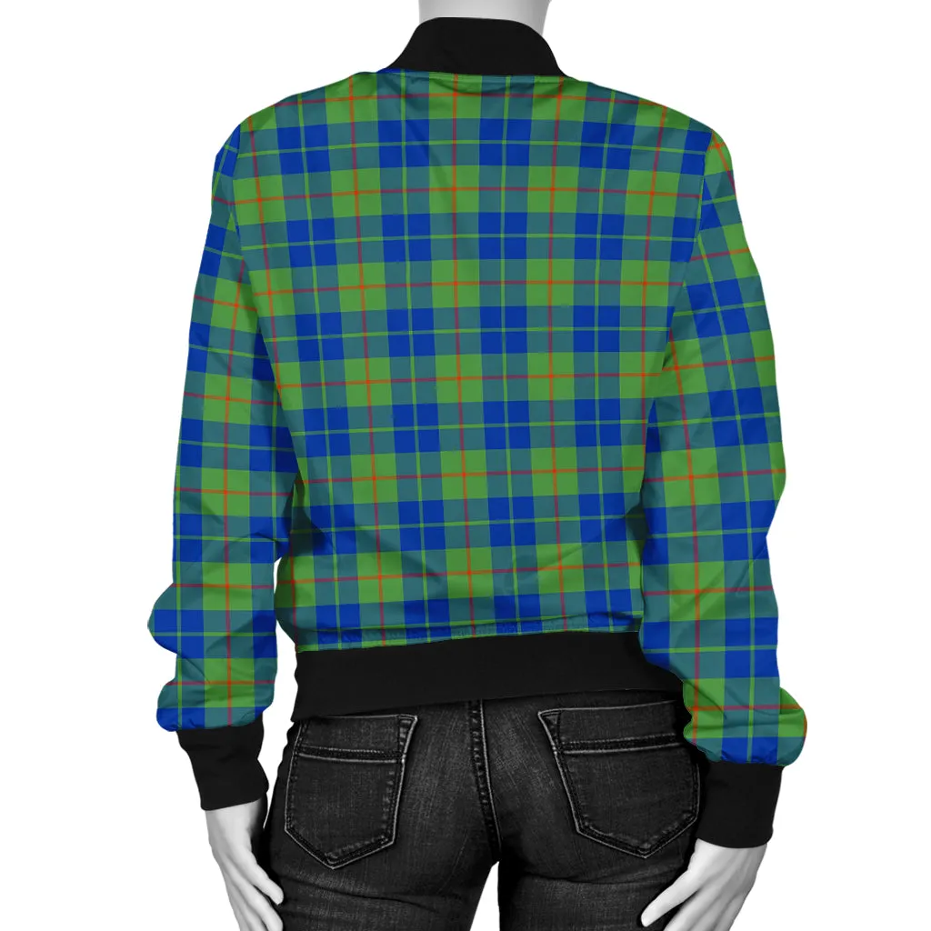 Barclay Hunting Ancient Tartan Bomber Jacket with Family Crest