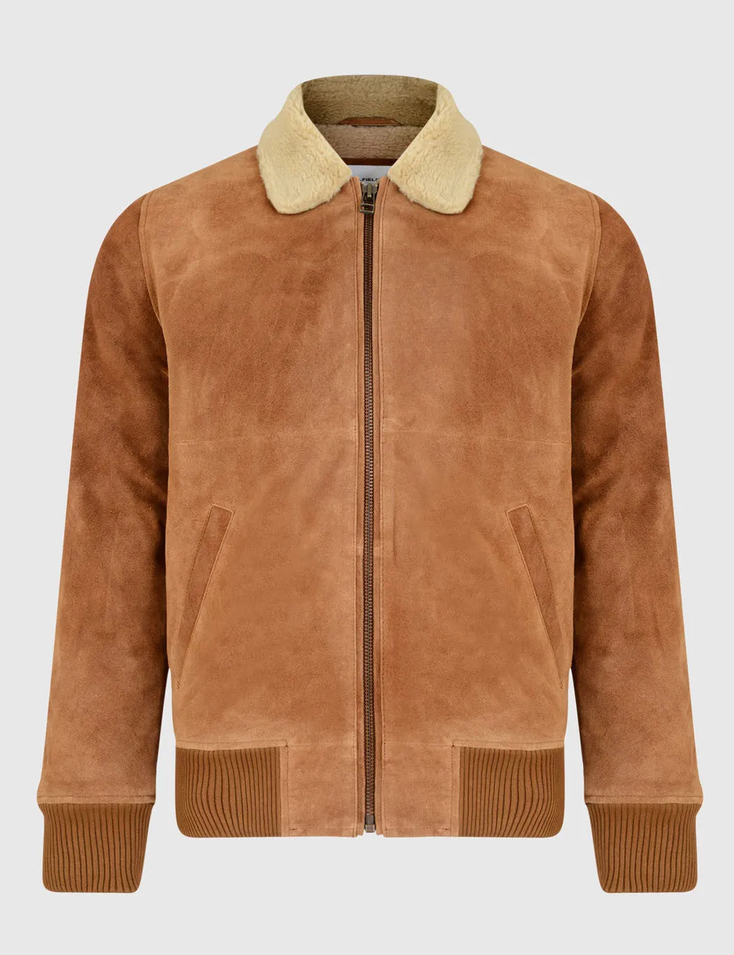 Bellfield Santo Suede Flying Jacket - Tan