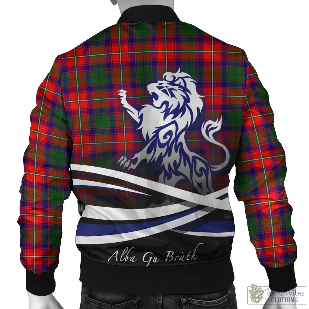 Belshes Tartan Bomber Jacket with Alba Gu Brath Regal Lion Emblem