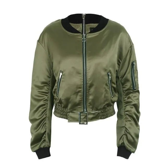 Belt n Zips bomber jacket