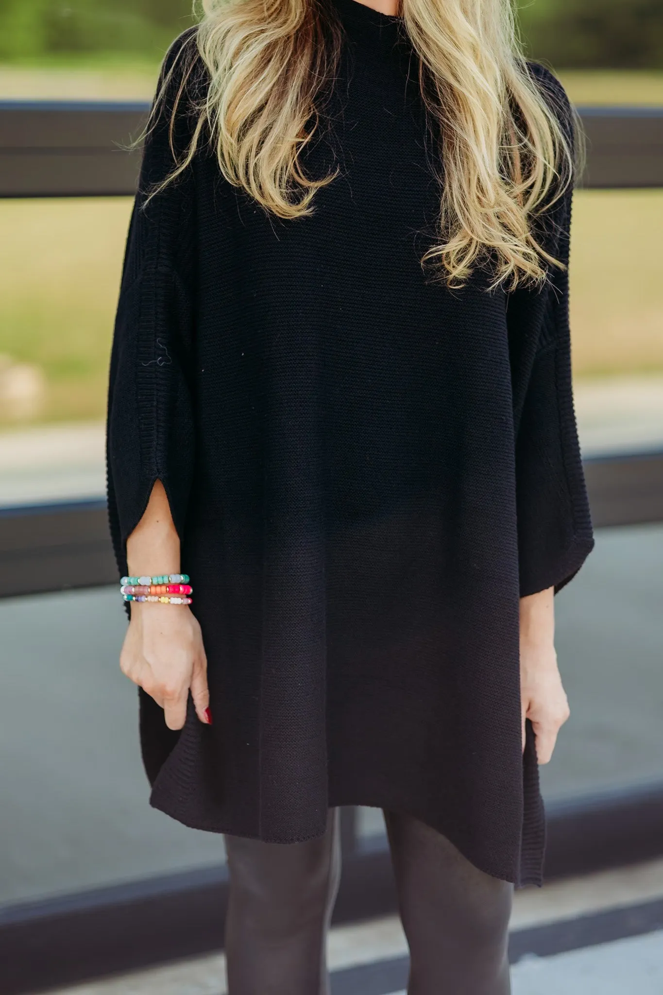 Boho Black Tunic Top