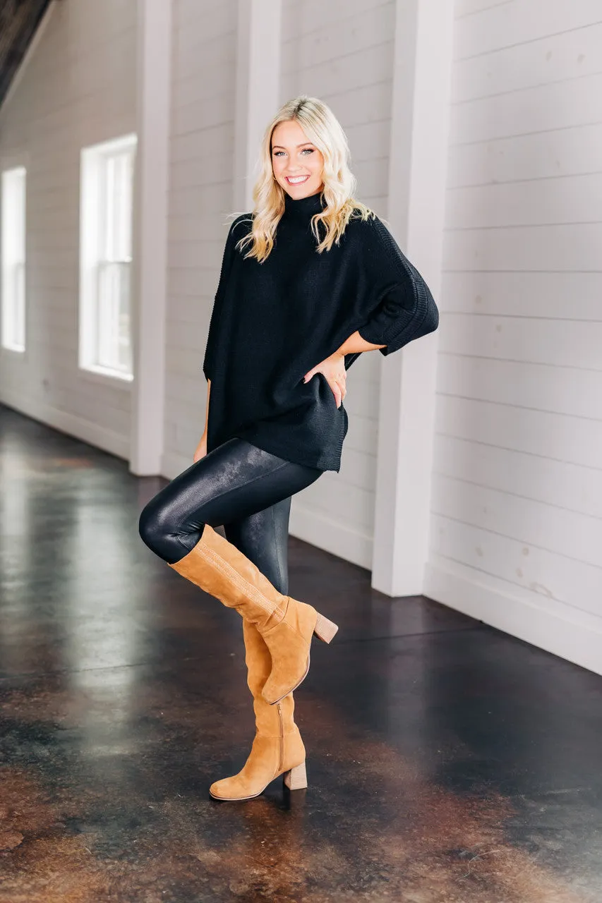 Boho Black Tunic Top