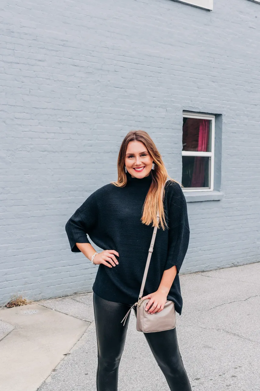 Boho Black Tunic Top